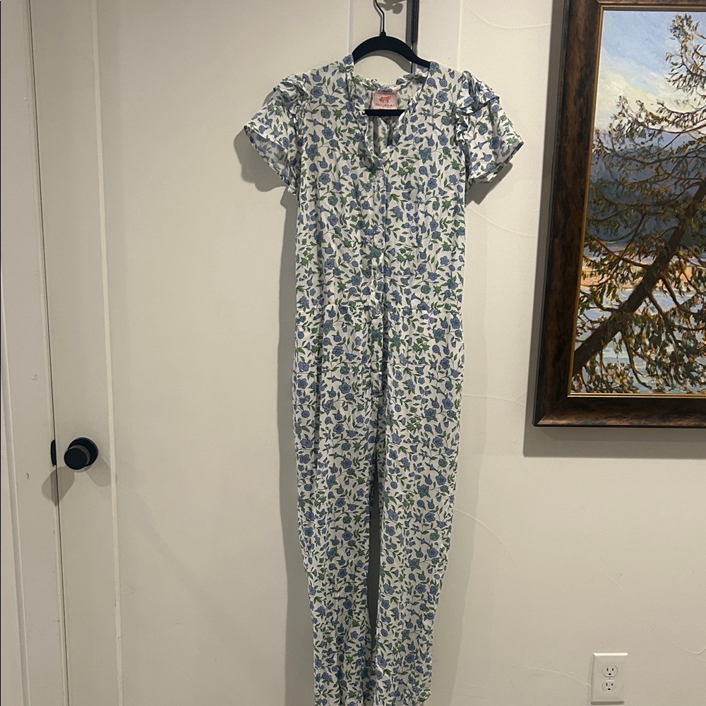 Banjanan Blue and Green Floral Jumpsuit